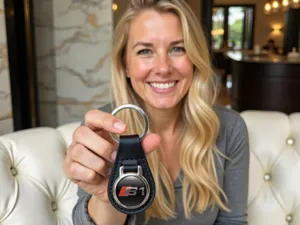 Personalised Leather Keychain Lavish Material Drift R